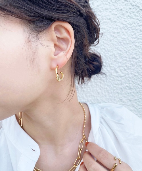 natural couture（ナチュラルクチュール）の「ゴールドフープピアス（ピアス（両耳用）・レディース・その他1/その他3/その他5・FREE）」の10枚目の写真