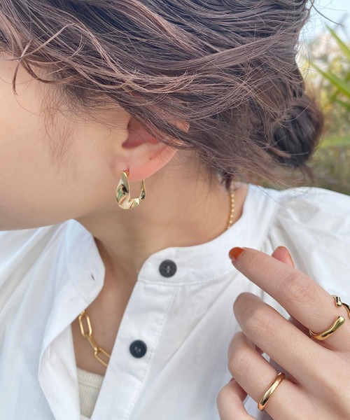 natural couture（ナチュラルクチュール）の「ゴールドフープピアス（ピアス（両耳用）・レディース・その他1/その他3/その他5・FREE）」の14枚目の写真