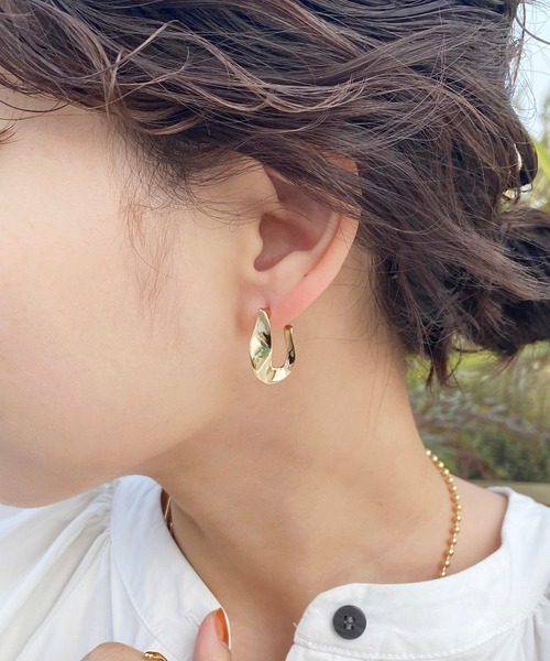 natural couture（ナチュラルクチュール）の「ゴールドフープピアス（ピアス（両耳用）・レディース・その他1/その他3/その他5・FREE）」の15枚目の写真