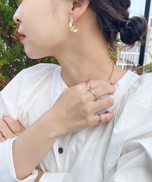 natural couture（ナチュラルクチュール）の「ゴールドフープピアス（ピアス（両耳用）・レディース・その他1/その他3/その他5・FREE）」の7枚目の写真