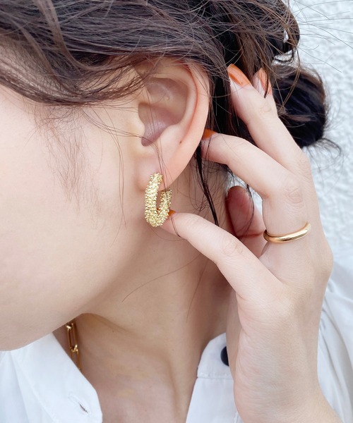natural couture（ナチュラルクチュール）の「ゴールドフープピアス（ピアス（両耳用）・レディース・その他1/その他3/その他5・FREE）」の6枚目の写真
