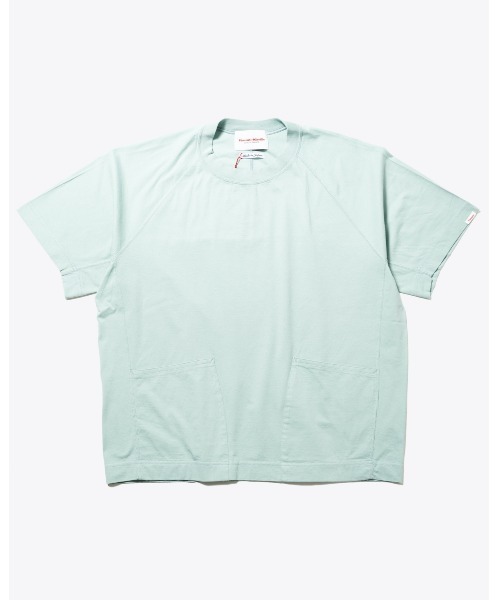 Vincent et Mireille（バンソンエミレイユ）の「【VINCENT ET MIREILLE ヴァンソン エ ミレイユ】ユニセックス ラウンドバックショートスリーブＴシャツ（Tシャツ/カットソー・メンズ・ネイビー/オフホワイト/ライトグリーン/ダークグレー/グレイッシュベージュ・40/38/42/36）」の4枚目の写真