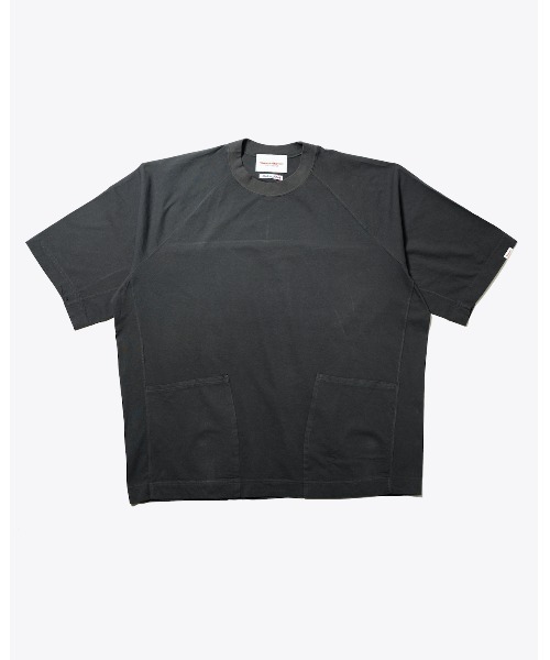 Vincent et Mireille（バンソンエミレイユ）の「【VINCENT ET MIREILLE ヴァンソン エ ミレイユ】ユニセックス ラウンドバックショートスリーブＴシャツ（Tシャツ/カットソー・メンズ・ネイビー/オフホワイト/ライトグリーン/ダークグレー/グレイッシュベージュ・40/38/42/36）」の2枚目の写真