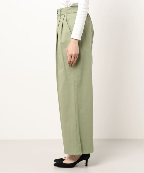 PICCIN（ピッチン）の「コットンワイドパンツ（その他パンツ・レディース・ベージュ/グリーン・M）」の7枚目の写真