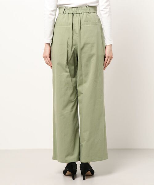 PICCIN（ピッチン）の「コットンワイドパンツ（その他パンツ・レディース・ベージュ/グリーン・M）」の4枚目の写真