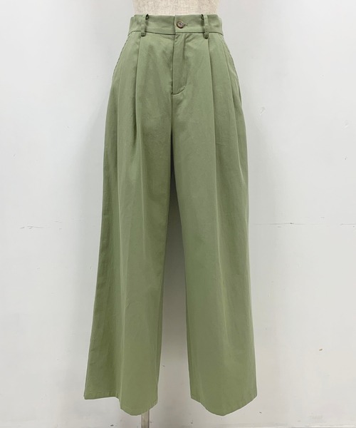 PICCIN（ピッチン）の「コットンワイドパンツ（その他パンツ・レディース・ベージュ/グリーン・M）」の14枚目の写真