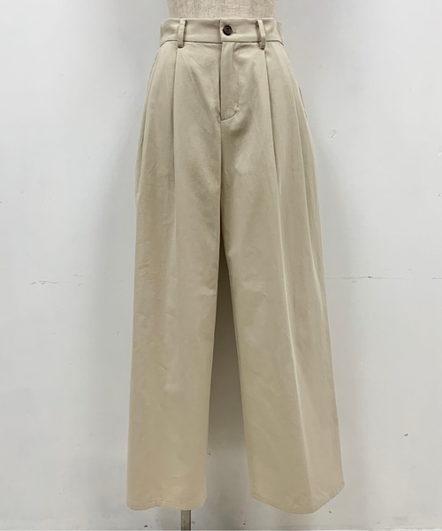 PICCIN（ピッチン）の「コットンワイドパンツ（その他パンツ・レディース・ベージュ/グリーン・M）」の8枚目の写真