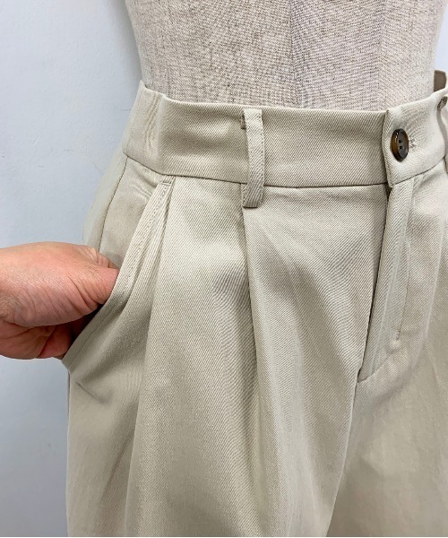 PICCIN（ピッチン）の「コットンワイドパンツ（その他パンツ・レディース・ベージュ/グリーン・M）」の11枚目の写真