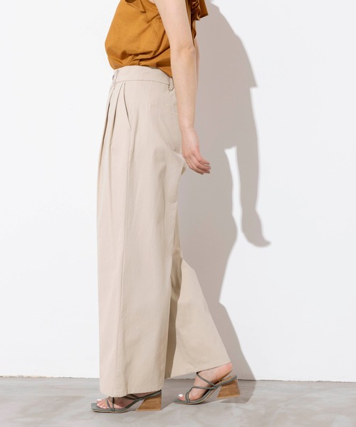 PICCIN（ピッチン）の「コットンワイドパンツ（その他パンツ・レディース・ベージュ/グリーン・M）」の22枚目の写真