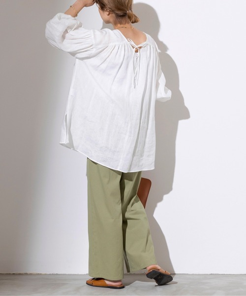 PICCIN（ピッチン）の「コットンワイドパンツ（その他パンツ・レディース・ベージュ/グリーン・M）」の16枚目の写真