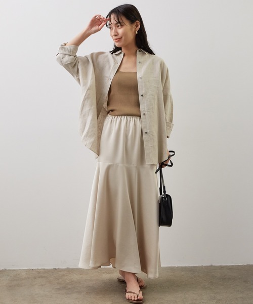 SALON adam et rope'(サロン アダム エ ロペ)の「UVケアマシンウォッシャブルスクエアタンクトップ(タンクトップ・レディース・ダークブラウン/グリーン/ベージュ/ピンク・FREE)」の20枚目の写真