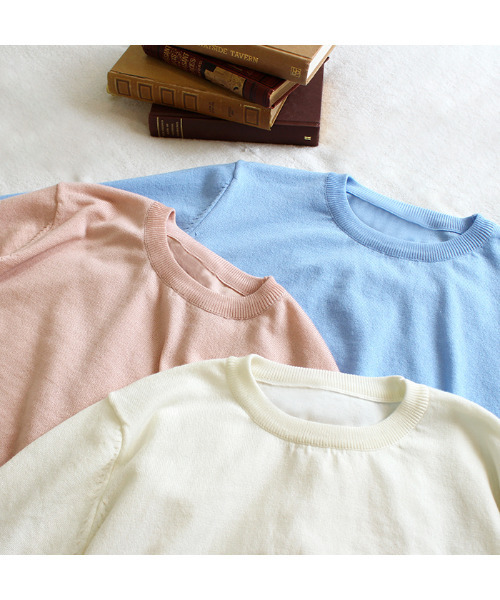 MODE ROBE(モードローブ)の「シンプルカラーニット(ニット/セーター・レディース・ピンク/ブルー/アイボリー・FREE)」の19枚目の写真