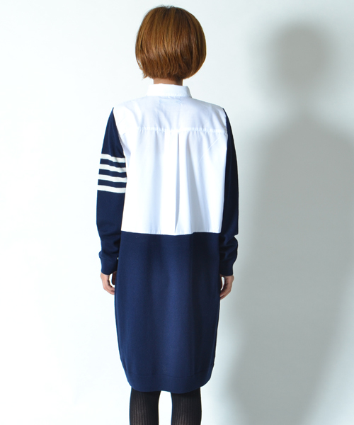 AMERICAN RAG CIE（アメリカンラグシー）の「【オンライン限定】ニット×布帛シャツワンピース/212-LAN-L142W-B3795（ワンピース・レディース・ブラック/チャコールグレー/ブルー系その他・FREE）」の17枚目の写真