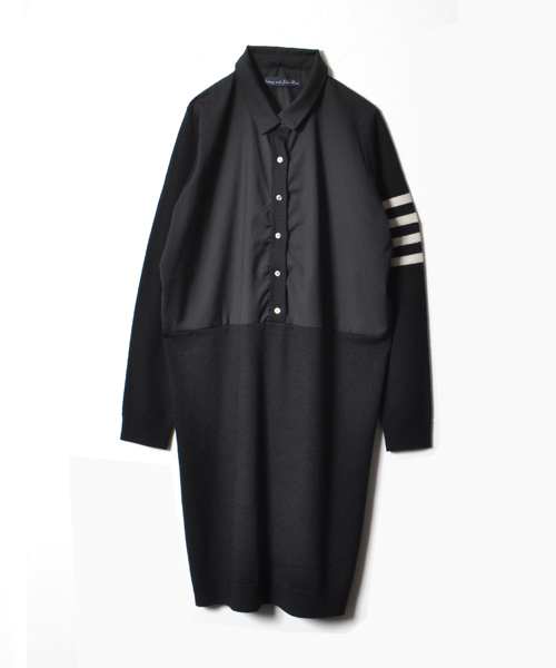 AMERICAN RAG CIE（アメリカンラグシー）の「【オンライン限定】ニット×布帛シャツワンピース/212-LAN-L142W-B3795（ワンピース・レディース・ブラック/チャコールグレー/ブルー系その他・FREE）」の13枚目の写真
