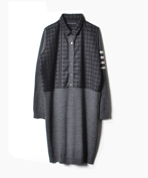 AMERICAN RAG CIE（アメリカンラグシー）の「【オンライン限定】ニット×布帛シャツワンピース/212-LAN-L142W-B3795（ワンピース・レディース・ブラック/チャコールグレー/ブルー系その他・FREE）」の15枚目の写真