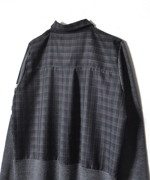 AMERICAN RAG CIE（アメリカンラグシー）の「【オンライン限定】ニット×布帛シャツワンピース/212-LAN-L142W-B3795（ワンピース・レディース・ブラック/チャコールグレー/ブルー系その他・FREE）」の9枚目の写真