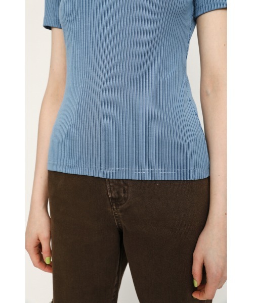 SLY(スライ)の「CUTTING NECK TOPS カッティングネック トップス(Tシャツ/カットソー・レディース・アイボリー/ブルー/ブラック・FREE)」の8枚目の写真