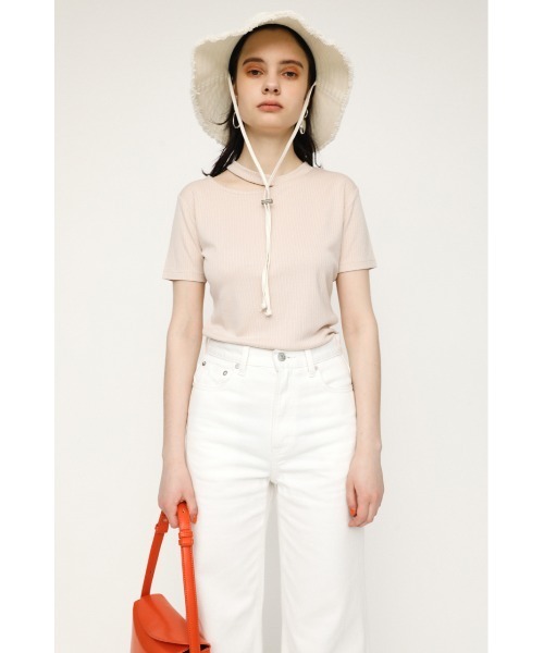 SLY(スライ)の「CUTTING NECK TOPS カッティングネック トップス(Tシャツ/カットソー・レディース・アイボリー/ブルー/ブラック・FREE)」の17枚目の写真