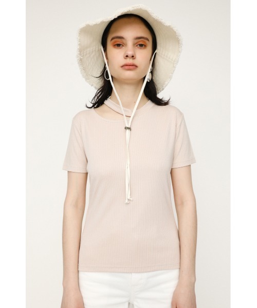 SLY(スライ)の「CUTTING NECK TOPS カッティングネック トップス(Tシャツ/カットソー・レディース・アイボリー/ブルー/ブラック・FREE)」の11枚目の写真