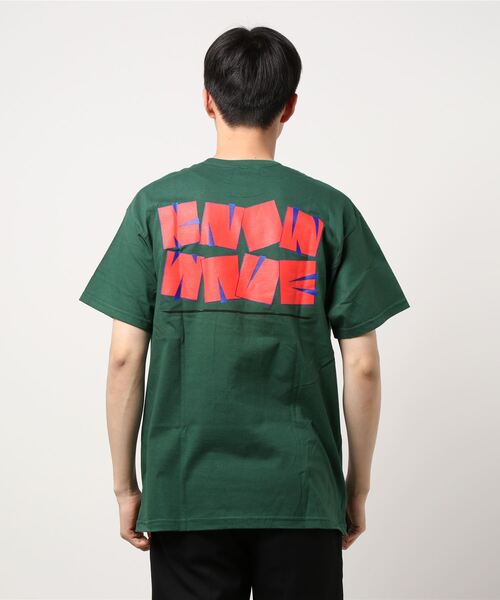 KNOW WAVE(ノウ ウェイブ)の「【KNOW WAVE / ノウ ウェーブ】BUILDING BLOCKS TEE/バックプリントTシャツ(Tシャツ/カットソー・メンズ・ホワイト/グリーン・MEDIUM/LARGE)」の5枚目の写真