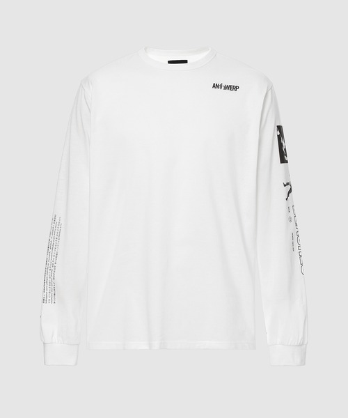 th products（ティーエイチプロダクト）の「VIER L/S T-Shirts（Tシャツ/カットソー・メンズ・ホワイト/ブラック・46/48）」の2枚目の写真