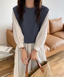 ABITOKYO | レイヤード風カットドッキングシャツワンピース(ワンピース)