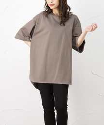 ラウンドチュニックTシャツ