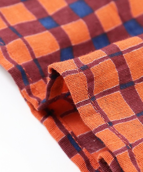 salle de bal（サルデバル）の「∴ 【 LITTLE MARKET / リトルマーケット 】ゆがみチェックスカート　FRH（スカート・レディース・ネイビー/オレンジ・FREE）」の6枚目の写真