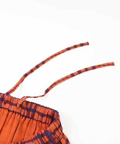 salle de bal（サルデバル）の「∴ 【 LITTLE MARKET / リトルマーケット 】ゆがみチェックスカート　FRH（スカート・レディース・ネイビー/オレンジ・FREE）」の5枚目の写真