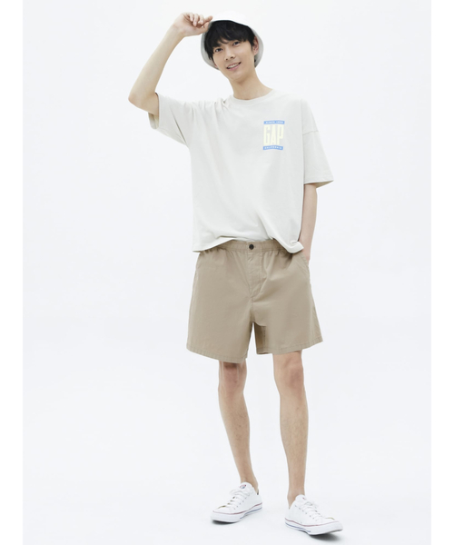 GAP(ギャップ)の「カジュアル ソリッドカラー コットンショートパンツ(その他パンツ・メンズ・ブラック/ベージュ/ネイビー・S/M/XS/XL/L)」の5枚目の写真