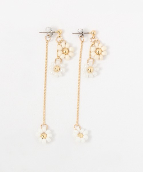 Me%(ミィパーセント)の「ビーズレイヤードピアス(ピアス(両耳用)・レディース・サックスブルー/ホワイト/その他/ライトピンク・FREE)」の13枚目の写真