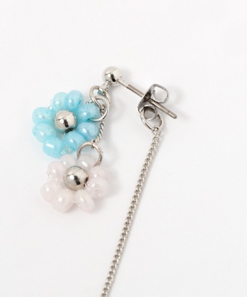Me%(ミィパーセント)の「ビーズレイヤードピアス(ピアス(両耳用)・レディース・サックスブルー/ホワイト/その他/ライトピンク・FREE)」の16枚目の写真