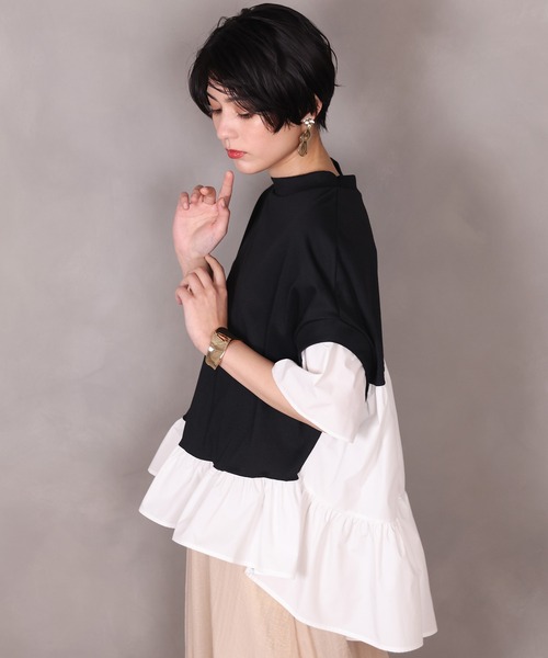 LOUISE ODIER(ルイーズオディール)の「ポンチレイヤードプルオーバー(Tシャツ/カットソー・レディース・ミント/ブラック・MEDIUM)」の17枚目の写真