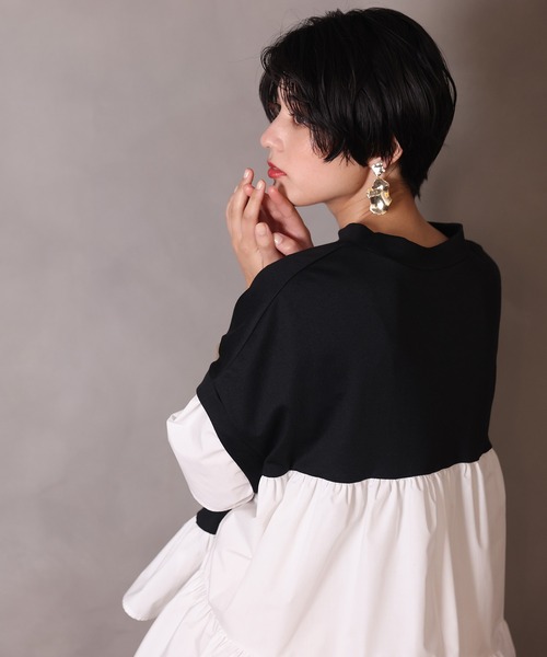LOUISE ODIER(ルイーズオディール)の「ポンチレイヤードプルオーバー(Tシャツ/カットソー・レディース・ミント/ブラック・MEDIUM)」の18枚目の写真