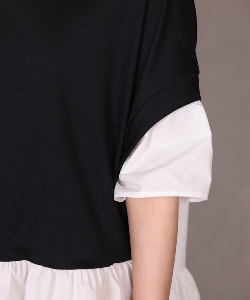 LOUISE ODIER(ルイーズオディール)の「ポンチレイヤードプルオーバー(Tシャツ/カットソー・レディース・ミント/ブラック・MEDIUM)」の13枚目の写真