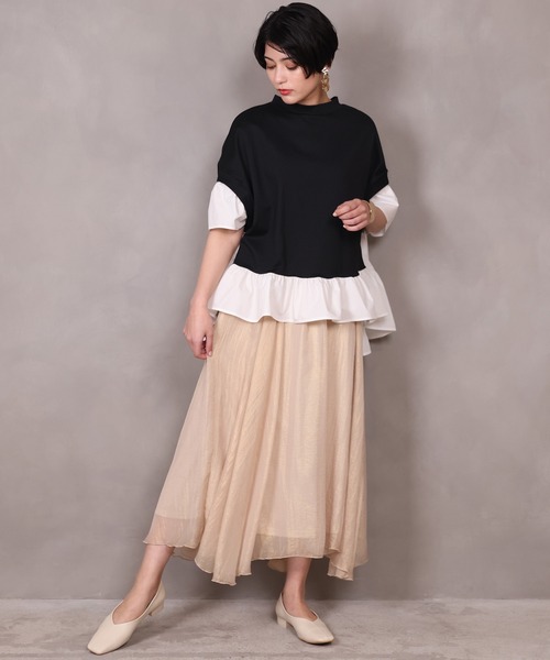 LOUISE ODIER(ルイーズオディール)の「ポンチレイヤードプルオーバー(Tシャツ/カットソー・レディース・ミント/ブラック・MEDIUM)」の22枚目の写真