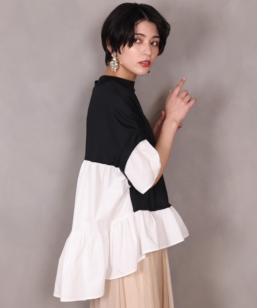LOUISE ODIER(ルイーズオディール)の「ポンチレイヤードプルオーバー(Tシャツ/カットソー・レディース・ミント/ブラック・MEDIUM)」の16枚目の写真