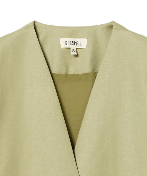 Ray BEAMS（レイビームス）の「GHOSPELL / Collaborate Sleeveless Blazer（ベスト・レディース・グリーン・ONE SIZE）」の3枚目の写真