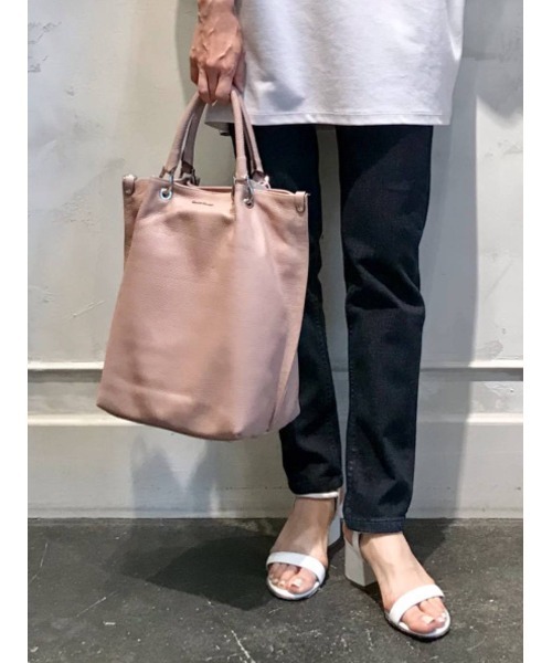 BEARDSLEY（ビアズリー）の「《GIANNI NATARO CAROL J》レザーバッグ（トートバッグ・レディース・カーキ/ピンク・FREE）」の10枚目の写真