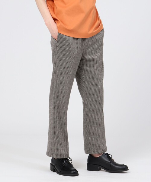 tk.TAKEO KIKUCHI（ティーケータケオキクチ）の「◆ジグザグジオメトリック ジャカードパンツ（ユニセックスアイテム）（その他パンツ・メンズ・ブラック系3/ブラウン系4・88/66）」の5枚目の写真