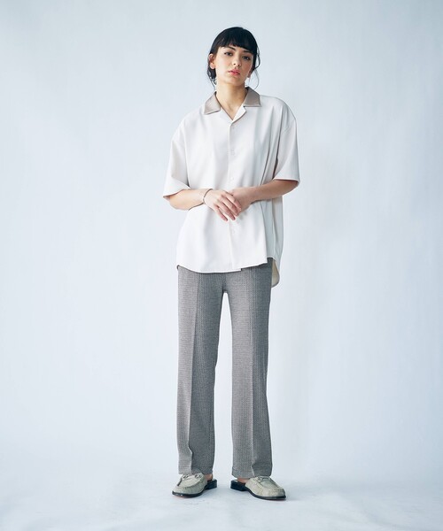 tk.TAKEO KIKUCHI（ティーケータケオキクチ）の「◆ジグザグジオメトリック ジャカードパンツ（ユニセックスアイテム）（その他パンツ・メンズ・ブラック系3/ブラウン系4・88/66）」の10枚目の写真