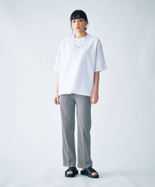 tk.TAKEO KIKUCHI（ティーケータケオキクチ）の「◆ジグザグジオメトリック ジャカードパンツ（ユニセックスアイテム）（その他パンツ・メンズ・ブラック系3/ブラウン系4・88/66）」の11枚目の写真