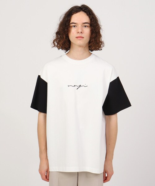 tk.TAKEO KIKUCHI(ティーケータケオキクチ)の「◆凪 × tk.TAKEO KIKUCHI「口紅を塗る女の子」Tシャツ(Tシャツ/カットソー・メンズ・ブラック/オフホワイト/ホワイト系7・01/02/03)」の10枚目の写真