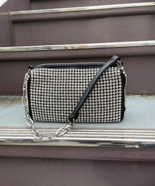 FIG&VIPER（フィグアンドバイパー）の「ラインストーンショルダーミニBAG（ショルダーバッグ・レディース・ブラック・FREE）」の3枚目の写真
