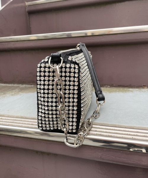 FIG&VIPER（フィグアンドバイパー）の「ラインストーンショルダーミニBAG（ショルダーバッグ・レディース・ブラック・FREE）」の5枚目の写真