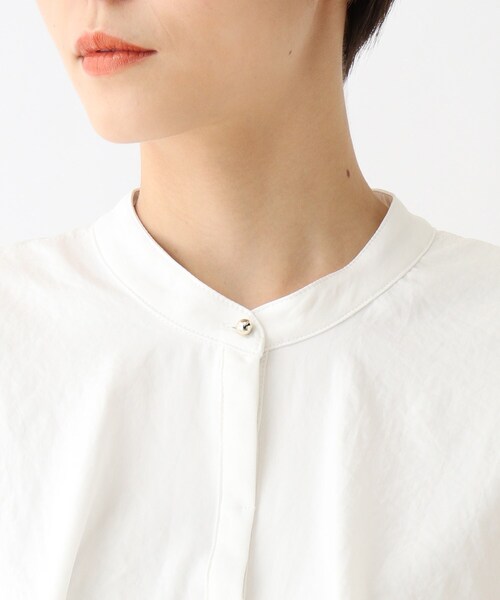 DRESKIP（ドレスキップ）の「◆ラッフルカラーブラウス（シャツ/ブラウス・レディース・オフホワイト/ネイビー系/マスタード・03/02）」の7枚目の写真