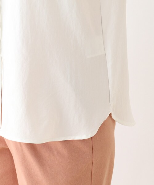 DRESKIP（ドレスキップ）の「◆ラッフルカラーブラウス（シャツ/ブラウス・レディース・オフホワイト/ネイビー系/マスタード・03/02）」の9枚目の写真