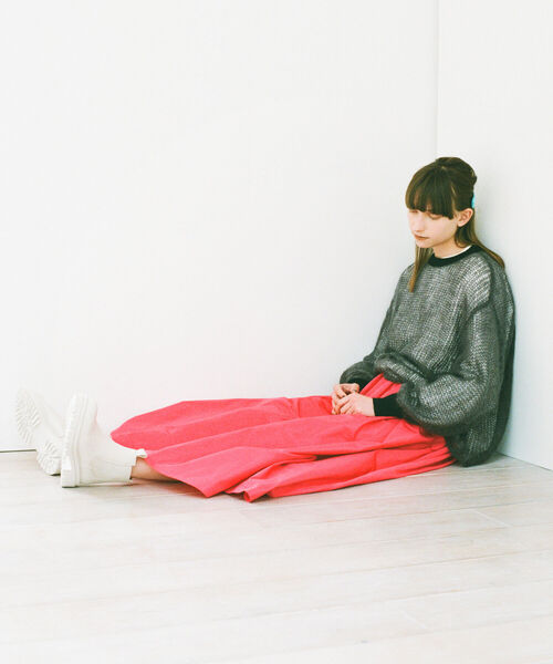 CAROLINA GLASER（カロリナ グレイサー）の「CAROLINA GLASER / メッシュ ニット（ニット/セーター・レディース・ブラック/チャコールグレー・ONE SIZE）」の15枚目の写真