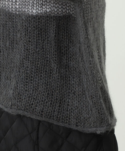 CAROLINA GLASER（カロリナ グレイサー）の「CAROLINA GLASER / メッシュ ニット（ニット/セーター・レディース・ブラック/チャコールグレー・ONE SIZE）」の10枚目の写真
