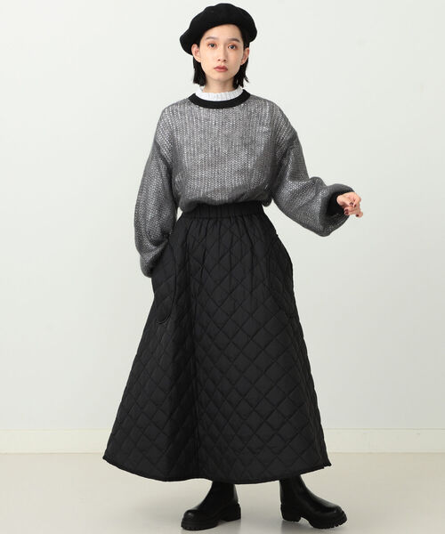 CAROLINA GLASER（カロリナ グレイサー）の「CAROLINA GLASER / メッシュ ニット（ニット/セーター・レディース・ブラック/チャコールグレー・ONE SIZE）」の18枚目の写真